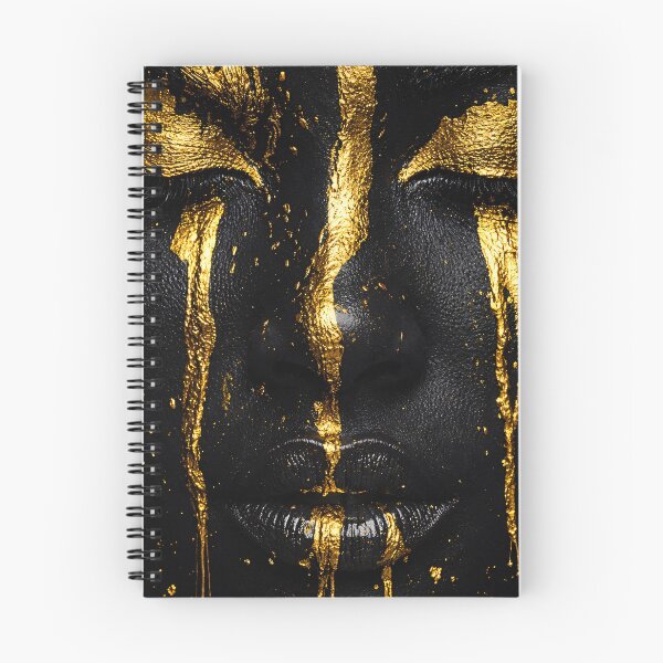 Item preview, Black and Gold Woman Face – Luxury Abstract Glamour Portrait Art Print designed and sold by Kaleidoscope Print.