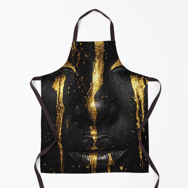 Item preview, Black and Gold Woman Face – Luxury Abstract Glamour Portrait Art Print designed and sold by Kaleidoscope Print.