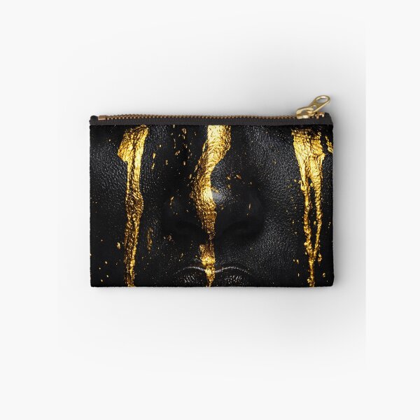 Item preview, Black and Gold Woman Face – Luxury Abstract Glamour Portrait Art Print designed and sold by Kaleidoscope Print.