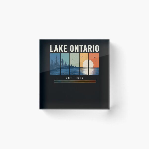 Item preview, Lake Ontario Est 1615 Four Panel Sunset Timeline Nature Scene Fan Apparel designed and sold by slmfams.