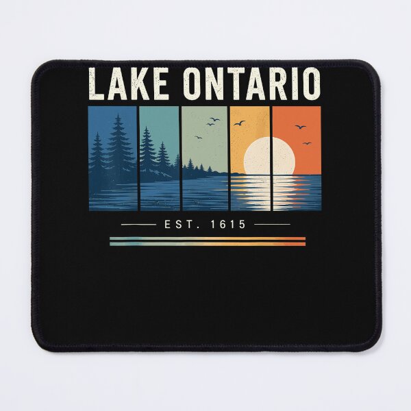 Item preview, Lake Ontario Est 1615 Four Panel Sunset Timeline Nature Scene Fan Apparel designed and sold by slmfams.