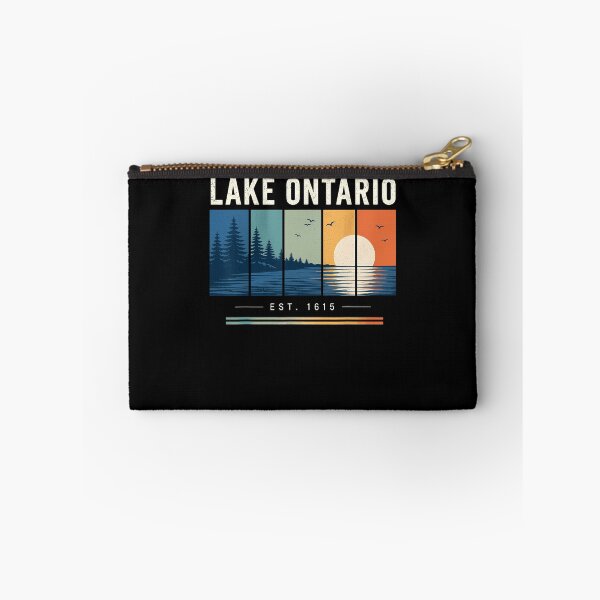 Item preview, Lake Ontario Est 1615 Four Panel Sunset Timeline Nature Scene Fan Apparel designed and sold by slmfams.