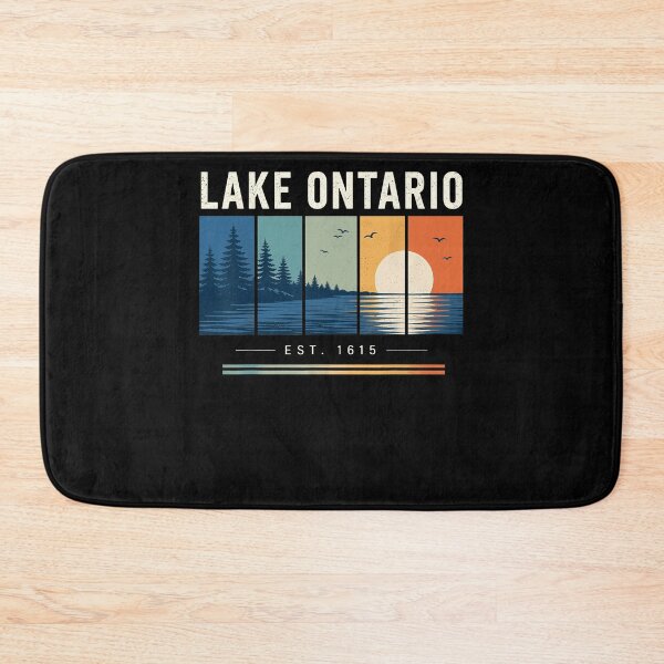 Item preview, Lake Ontario Est 1615 Four Panel Sunset Timeline Nature Scene Fan Apparel designed and sold by slmfams.