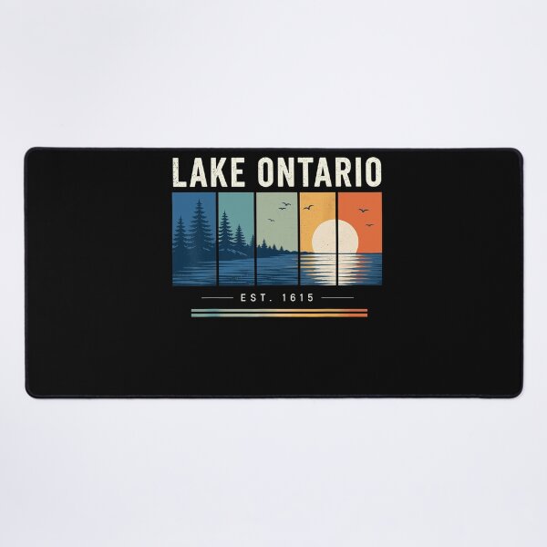 Item preview, Lake Ontario Est 1615 Four Panel Sunset Timeline Nature Scene Fan Apparel designed and sold by slmfams.