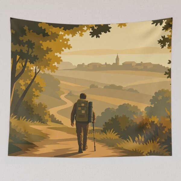 Item preview, Golden Countryside Hiking Trail designed and sold by Creative_Canvas.