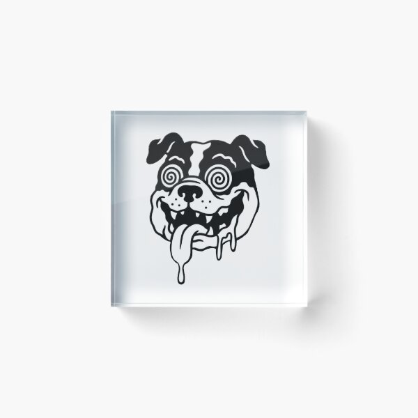 Item preview, Hypnotic Pitbull Trippy Skater Dog Art designed and sold by BitDoodle.