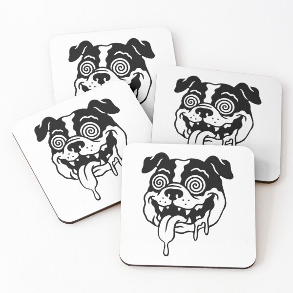 Item preview, Hypnotic Pitbull Trippy Skater Dog Art designed and sold by BitDoodle.