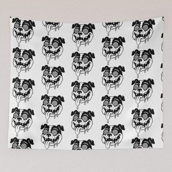 Item preview, Hypnotic Pitbull Trippy Skater Dog Art designed and sold by BitDoodle.