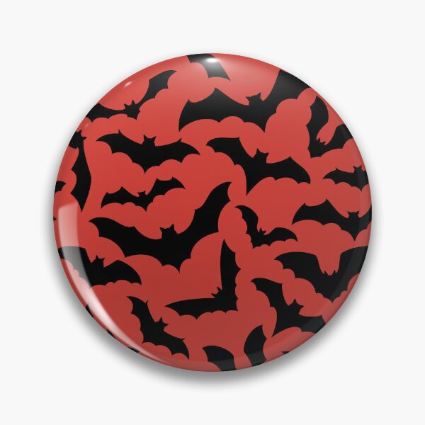 Item preview, Vampire Flight at Dusk – Bold Spooky Bats Pattern | Red designed and sold by Frohyou.