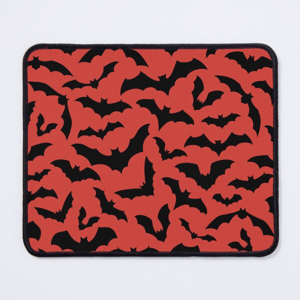 Item preview, Vampire Flight at Dusk – Bold Spooky Bats Pattern | Red designed and sold by Frohyou.