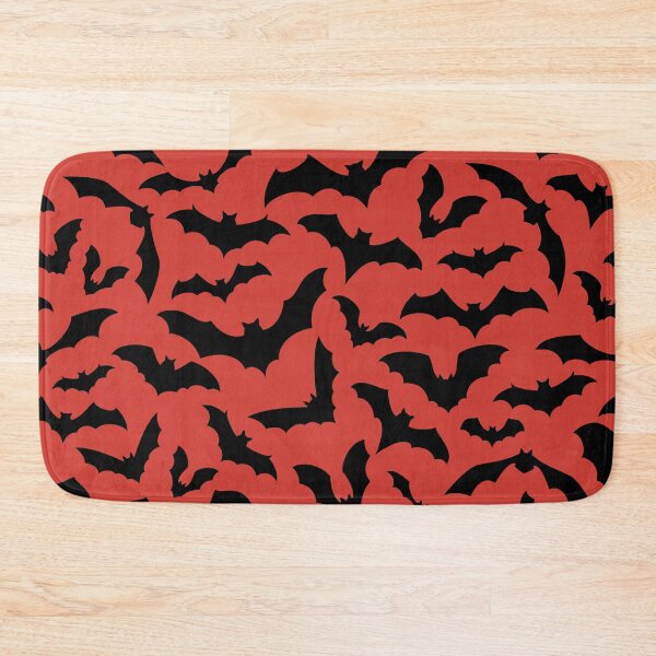 Item preview, Vampire Flight at Dusk – Bold Spooky Bats Pattern | Red designed and sold by Frohyou.