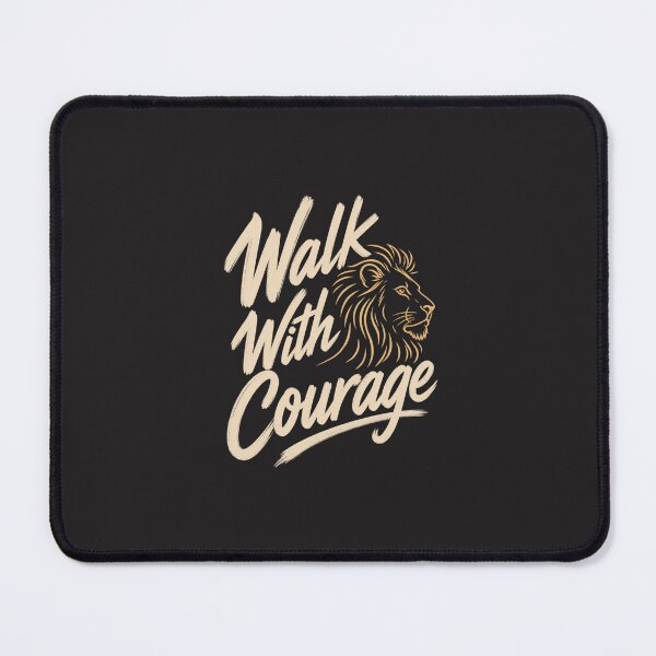 Item preview, Minimalist Walk With Courage Lion Line Art Motivational Quote designed and sold by Bennie Singh.