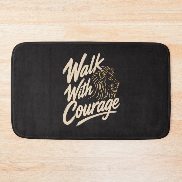 Item preview, Minimalist Walk With Courage Lion Line Art Motivational Quote designed and sold by Bennie Singh.
