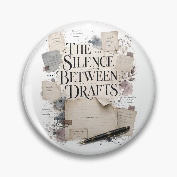 Item preview, The Silence Between Drafts – Minimal Poetcore Writer Typography designed and sold by Golden Era Studio.