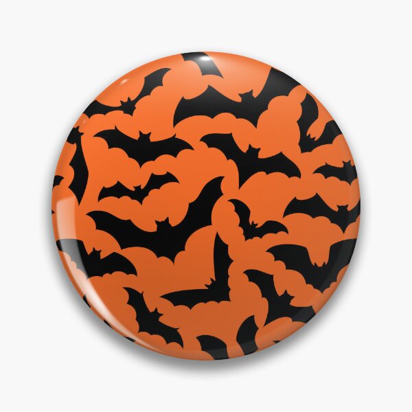Item preview, Vampire Flight at Dusk – Bold Spooky Bats Pattern | Orange designed and sold by Frohyou.