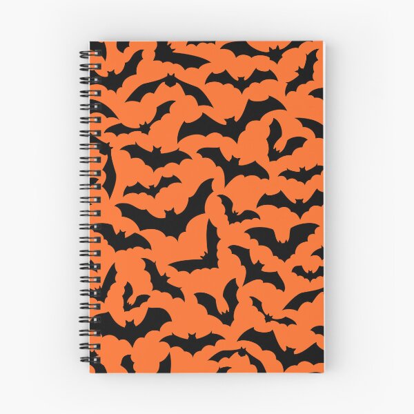 Item preview, Vampire Flight at Dusk – Bold Spooky Bats Pattern | Orange designed and sold by Frohyou.