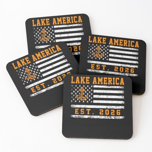 Item preview, Lake America Est 2026 Distressed American Flag Anchor Patriotic Fan Apparel designed and sold by slmfams.