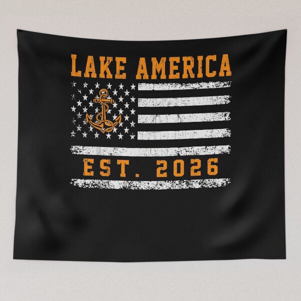 Item preview, Lake America Est 2026 Distressed American Flag Anchor Patriotic Fan Apparel designed and sold by slmfams.