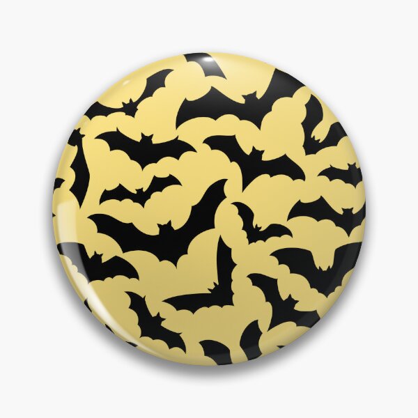 Item preview, Vampire Flight at Dusk – Bold Spooky Bats Pattern | Yellow designed and sold by Frohyou.