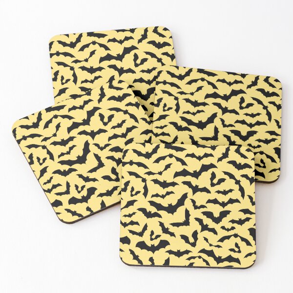 Item preview, Vampire Flight at Dusk – Bold Spooky Bats Pattern | Yellow designed and sold by Frohyou.