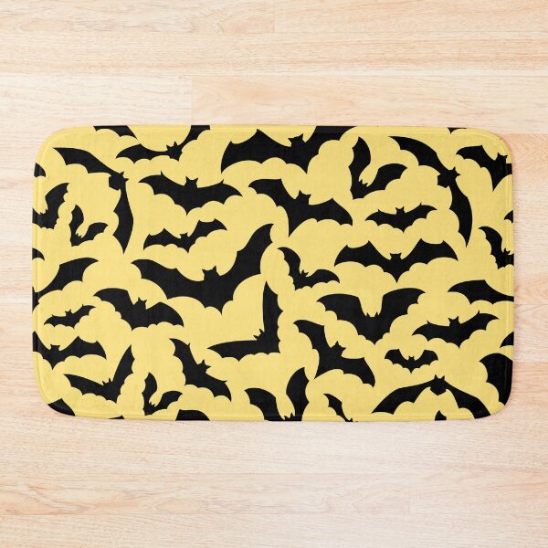 Item preview, Vampire Flight at Dusk – Bold Spooky Bats Pattern | Yellow designed and sold by Frohyou.