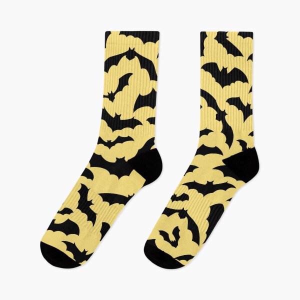 Item preview, Vampire Flight at Dusk – Bold Spooky Bats Pattern | Yellow designed and sold by Frohyou.