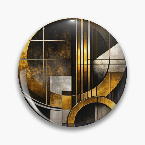 Item preview, Black Gold Geometric Art Deco – Luxury Abstract Modern Wall Art Print designed and sold by Kaleidoscope Print.