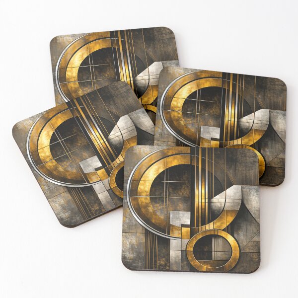 Item preview, Black Gold Geometric Art Deco – Luxury Abstract Modern Wall Art Print designed and sold by Kaleidoscope Print.