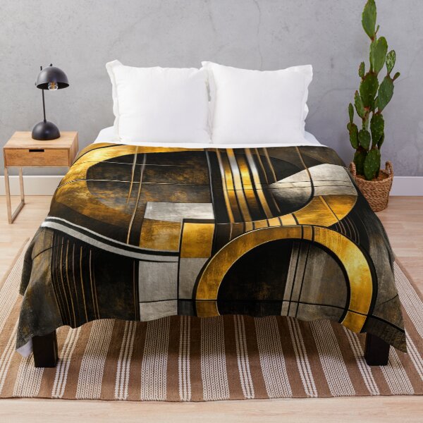 Item preview, Black Gold Geometric Art Deco – Luxury Abstract Modern Wall Art Print designed and sold by Kaleidoscope Print.