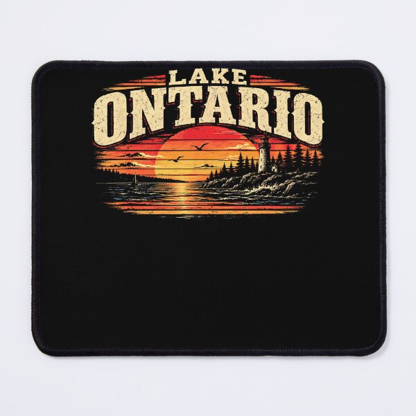 Item preview, Lake Ontario Retro Sunset Lighthouse Sailboat Classic Vintage Fan Apparel designed and sold by slmfams.