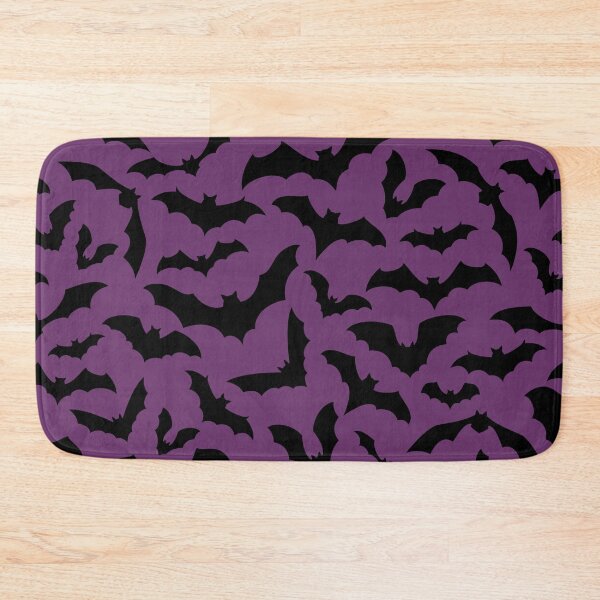 Item preview, Vampire Flight at Dusk – Bold Spooky Bats Pattern | Purple designed and sold by Frohyou.