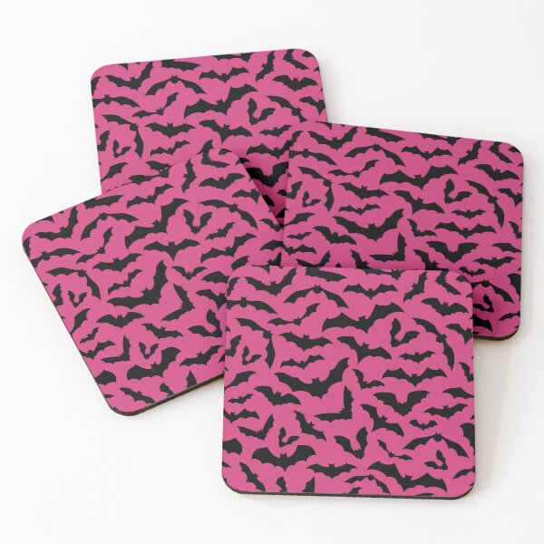 Item preview, Vampire Flight at Dusk – Bold Spooky Bats Pattern | Pink designed and sold by Frohyou.