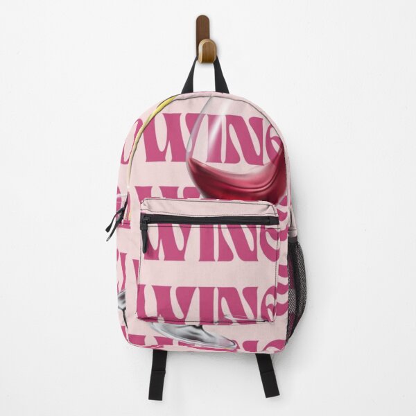 Item preview, Wine Not Funny Retro Groovy Pink Bar Cart Poster designed and sold by cezzarie.