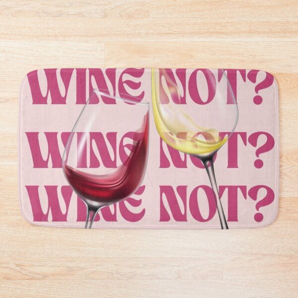 Item preview, Wine Not Funny Retro Groovy Pink Bar Cart Poster designed and sold by cezzarie.