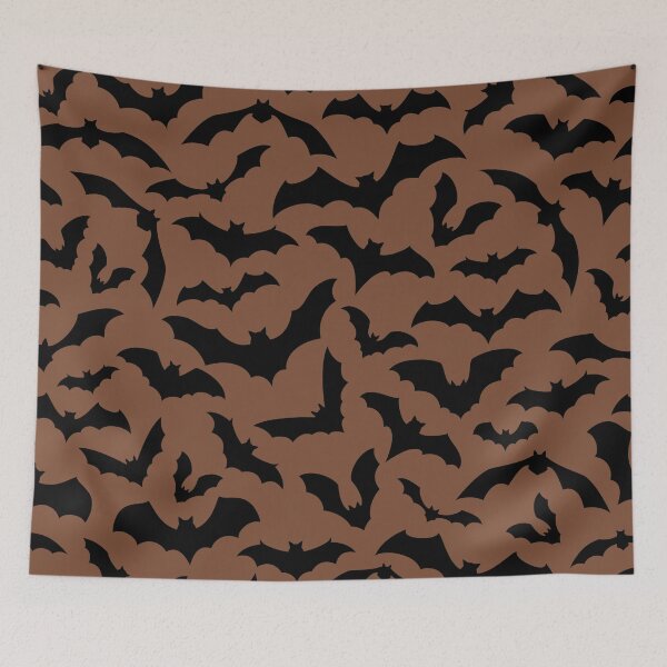 Item preview, Vampire Flight at Dusk – Bold Spooky Bats Pattern | Brown designed and sold by Frohyou.