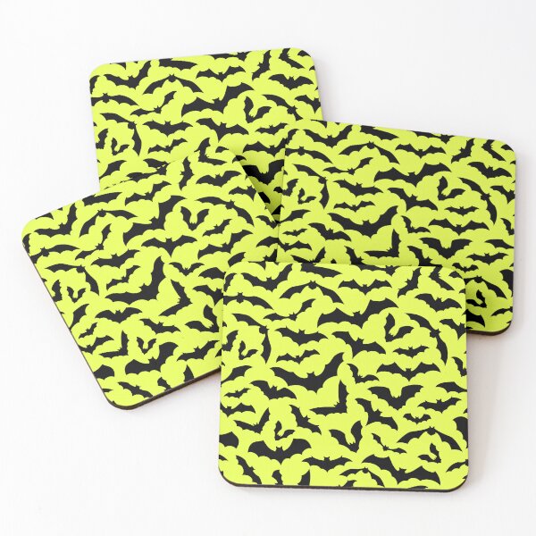 Item preview, Vampire Flight at Dusk – Bold Spooky Bats Pattern | Chartreuse designed and sold by Frohyou.