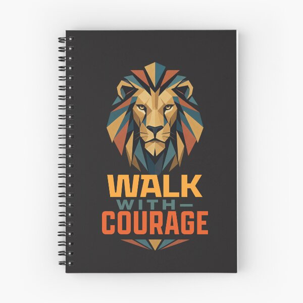 Item preview, Geometric Walk With Courage Lion Poly Art Motivational Quote designed and sold by Bennie Singh.