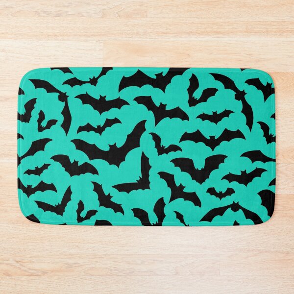 Item preview, Vampire Flight at Dusk – Bold Spooky Bats Pattern | Teal designed and sold by Frohyou.