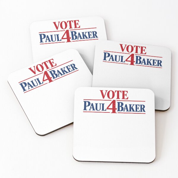 Item preview, Vote Paul 4 Baker Red Blue Campaign Text Political Fan Apparel designed and sold by slmfams.