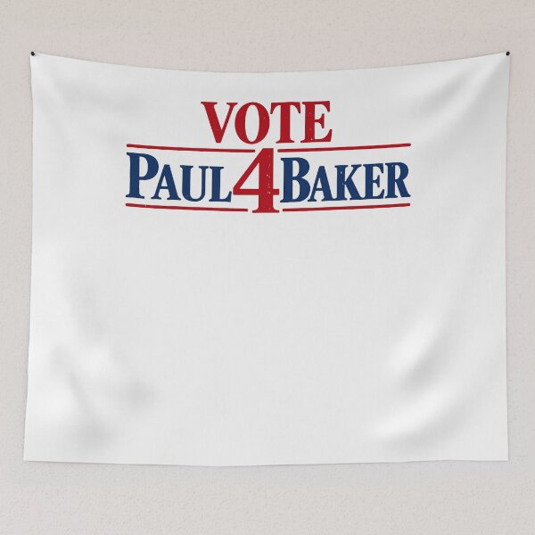 Item preview, Vote Paul 4 Baker Red Blue Campaign Text Political Fan Apparel designed and sold by slmfams.