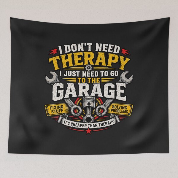 Item preview, I Don’t Need Therapy I Just Need To Go To The Garage Funny Mechanic T-Shirt designed and sold by Drip5.