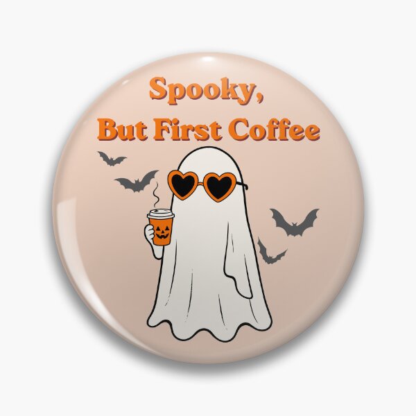 Item preview, Retro Halloween Ghost Coffee Lover Vintage Spooky Season designed and sold by La-Bogi.