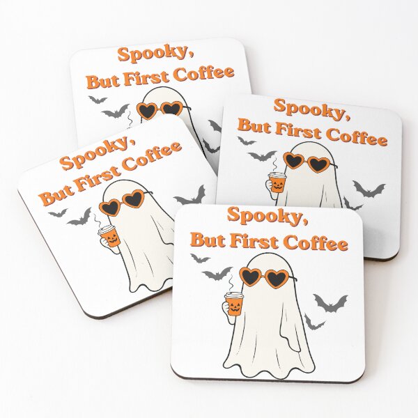 Item preview, Retro Halloween Ghost Coffee Lover Vintage Spooky Season designed and sold by La-Bogi.