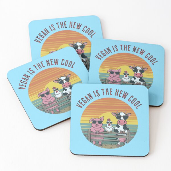 Item preview, Vegan Is The New Cool Retro Sunset designed and sold by Veganizer.art.