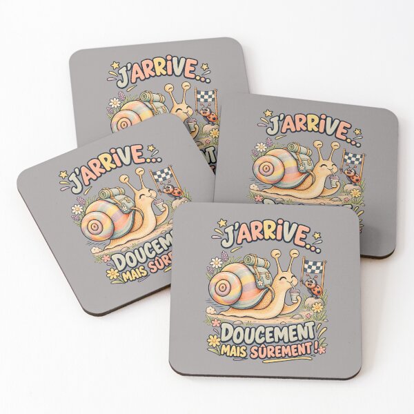 Item preview, J’arrive… Doucement mais sûrement ! – Escargot amusant designed and sold by NinaCreator.