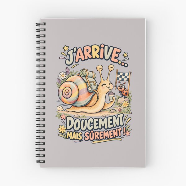 Item preview, J’arrive… Doucement mais sûrement ! – Escargot amusant designed and sold by NinaCreator.