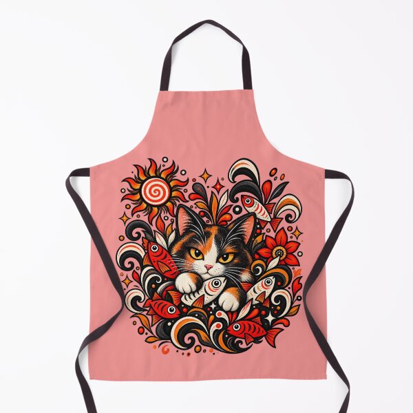 Item preview, Calico Cat Floral Art - Fish & Swirls Decor designed and sold by PixelsPaws.