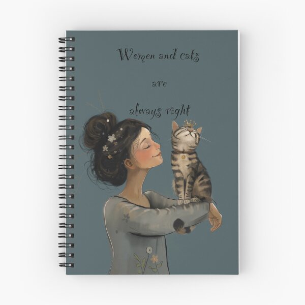 Item preview, Women and Cats Are Always Right - Whimsical Cat Mom Art designed and sold by jassoart.
