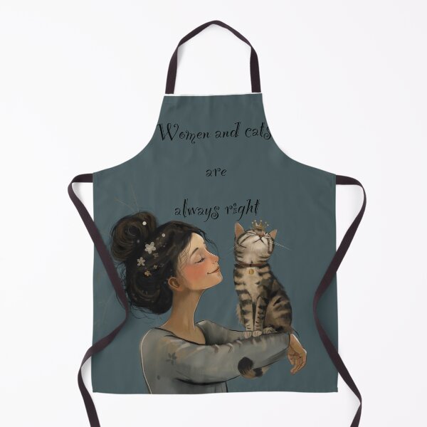 Item preview, Women and Cats Are Always Right - Whimsical Cat Mom Art designed and sold by jassoart.
