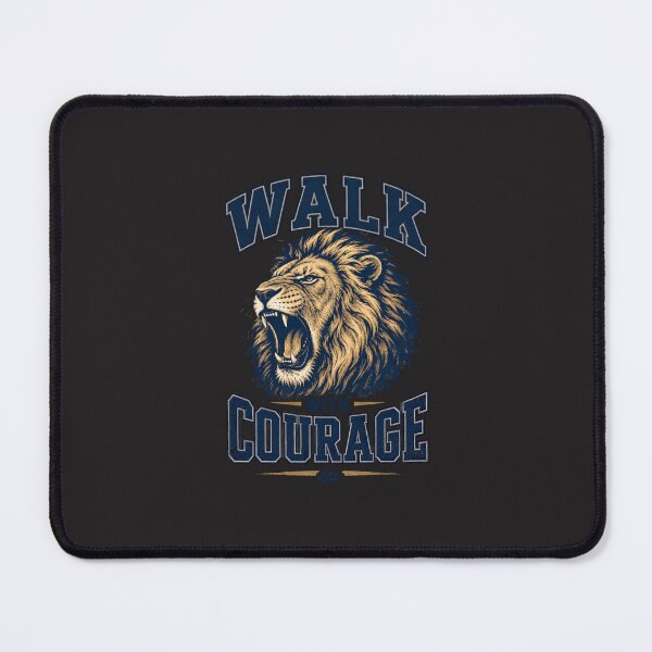 Item preview, Athletic Lion Roar Walk With Courage Motivational Quote designed and sold by Bennie Singh.